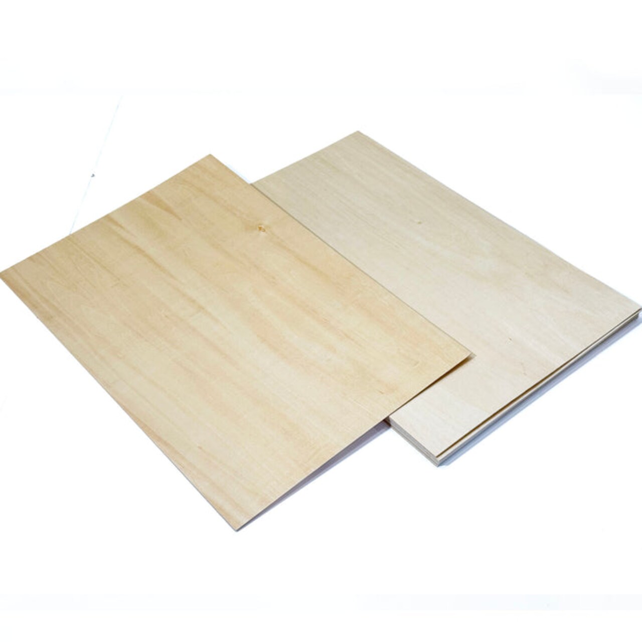 Basswood Plywood Sheets – 12x18 or 12x12 Unfinished or Finished Wood Sheets for Crafts, Laser Cutting, DIY – 10 Pack